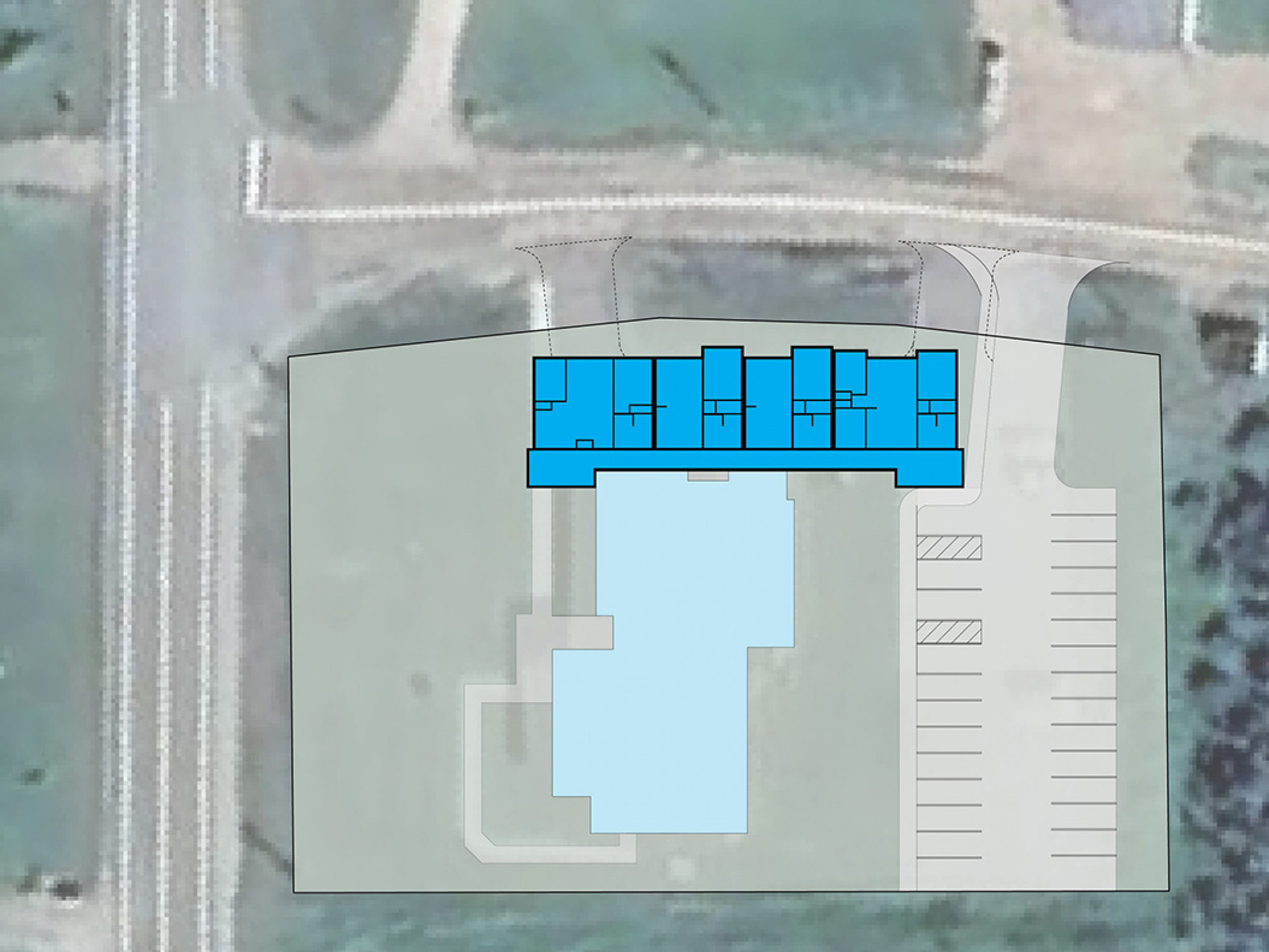 Map of new building in Grand Etang