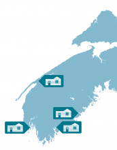 Map of new public housing in Western Nova Scotia