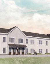 A rendering of the public-housing development planned for Crossley Court in Windsor.